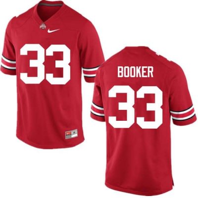 NCAA Ohio State Buckeyes Men's #33 Dante Booker Red Nike Football College Jersey QGV3545EQ